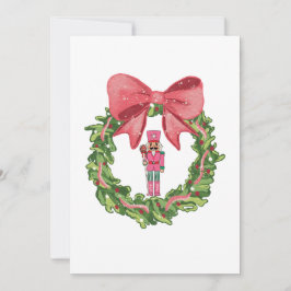 Whimsical Nutcracker Christmas Wreath Einladung
