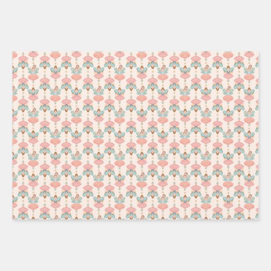 Whimsical Nutcracker Gift Wrap Geschenkpapier Set (Vorderseite 2)