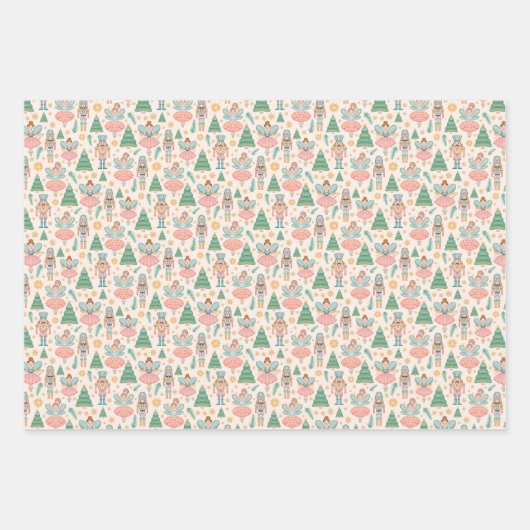 Whimsical Nutcracker Gift Wrap Geschenkpapier Set (Vorderseite)