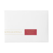 Whimsical Nutcracker in Rot Rundum-Adressaufkleber (Vorderseite)