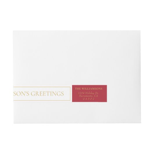 Whimsical Nutcracker in Rot Rundum-Adressaufkleber (Vorderseite)