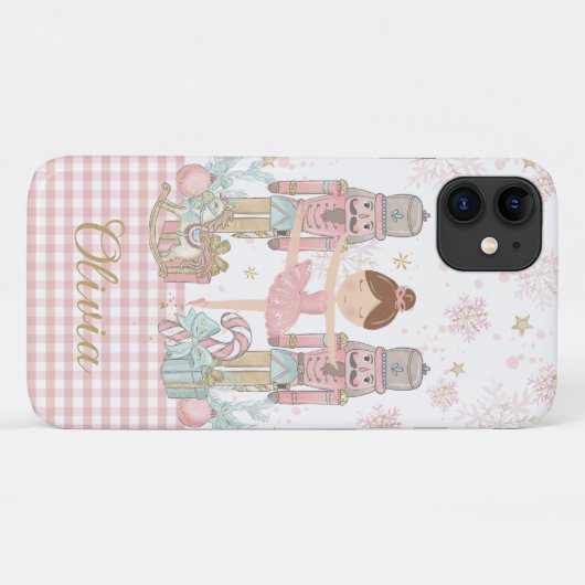 Whimsical Nutcracker Pastell Pink Weihnachtsballet Case-Mate iPhone Hülle (Rückseite (Horizontal))