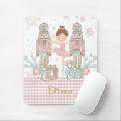 Whimsical Nutcracker Pastell Pink Weihnachtsballet Mousepad (Mit Mouse)