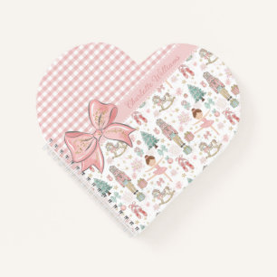 Whimsical Nutcracker Pastell Pink Weihnachtsballet Notizblock
