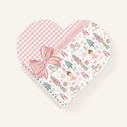 Whimsical Nutcracker Pastell Pink Weihnachtsballet Notizblock (Vorderseite)