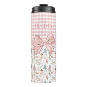 Whimsical Nutcracker Pastell Pink Weihnachtsballet Thermosbecher