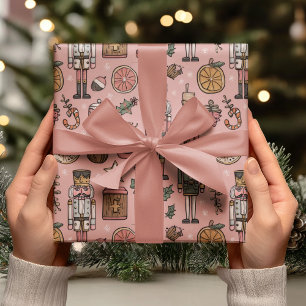 Whimsical Nutcracker Pink Geschenkpapier