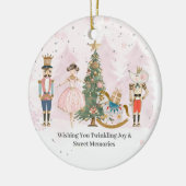 Whimsical Nutcracker Weihnachts Ballerina Foto Keramik Ornament (Links)