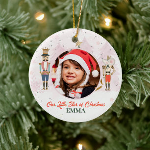 Whimsical Nutcracker Weihnachts Ballerina Foto Keramik Ornament