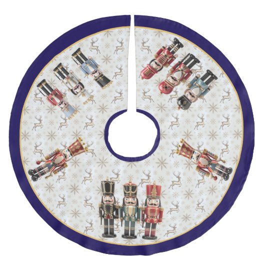 Whimsical Nutcracker Weihnachtsbaum-Unterlage Polyester Weihnachtsbaumdecke (Vorderseite)