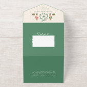 Whimsical Nutcracker Weihnachtscreme Bow Fotos All-in-One-Einladung (Außenseite)