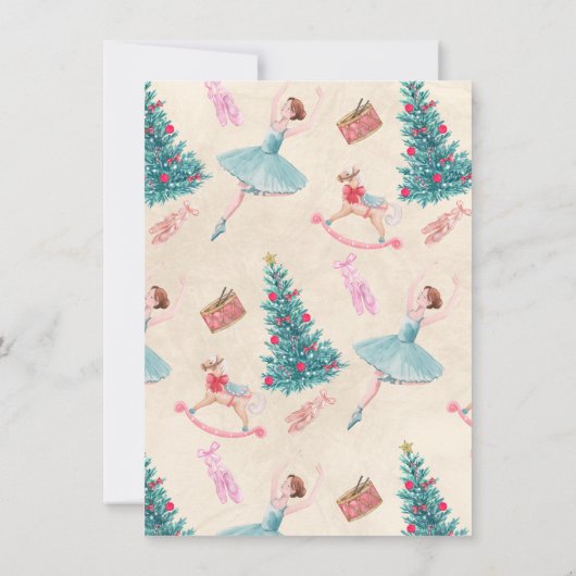 Whimsical Nutcrackers Weihnachtsessen Einladung (Rückseite)