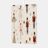 Whimsical Nutcraker Christmas Ornament Aus Metall (Vorderseite links)