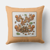 "Whimsical Nutty Squirrel Activity" Kissen (Rückseite)