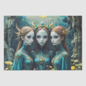 Whimsical Nymph Trio - Decoupage - Seidenpapier (Vorderseite)