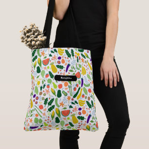 Whimsical Obstbäume & Veggies Supermarkt Tasche