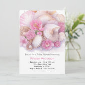 Whimsical Ocean Boho Bliss Girl Baby Dusche Einladung (Stehend Vorderseite)