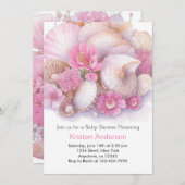 Whimsical Ocean Boho Bliss Girl Baby Dusche Einladung (Vorne/Hinten)