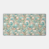 Whimsical Ocean Breeze: Pastelsee-Wirbel in Cotta Schreibtischunterlage (Vorderseite)