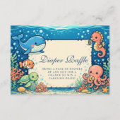 Whimsical Ocean Friends Diapper Raffle Begleitkarte (Vorderseite)