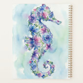 Whimsical Ocean-Seepferdchen-Botanische Blumen Planer (Rückseite)