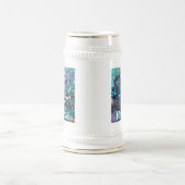 Whimsical Octopus Floral Aquamarin Küsten Personal Bierglas (Mittel)