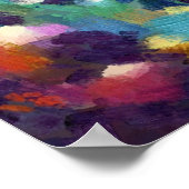 Whimsical Octopus Oil Painting Nautical Beach Poster (Ecke)