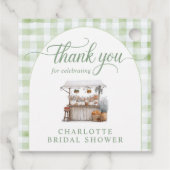 Whimsical off Market Bauer Brautparty Geschenkanhänger (Rückseite)