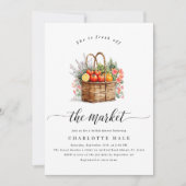 Whimsical Off the Market Bridal Dusche Einladung (Vorderseite)