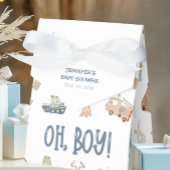 Whimsical Oh Boy Watercolor Doodle Kinderdusche Geschenkschachtel