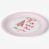 Whimsical Oh What Fun Girl 1st Birthday Party Pappteller (Schrägansicht)