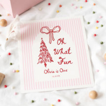 Whimsical Oh What Fun Girl 1st Birthday Party