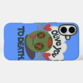 Whimsical "Olive My Heart" Funny Face Design Case-Mate iPhone Hülle (Rückseite (Horizontal))