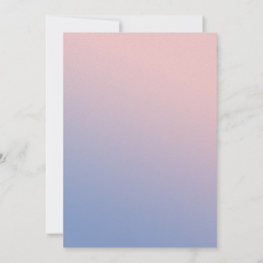 Whimsical Ombre Fairytale Wedding Save the Date (Rückseite)