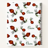 Whimsical Onion Pattern Notebook Notizblock (Rückseite)