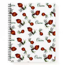Whimsical Onion Pattern Notebook