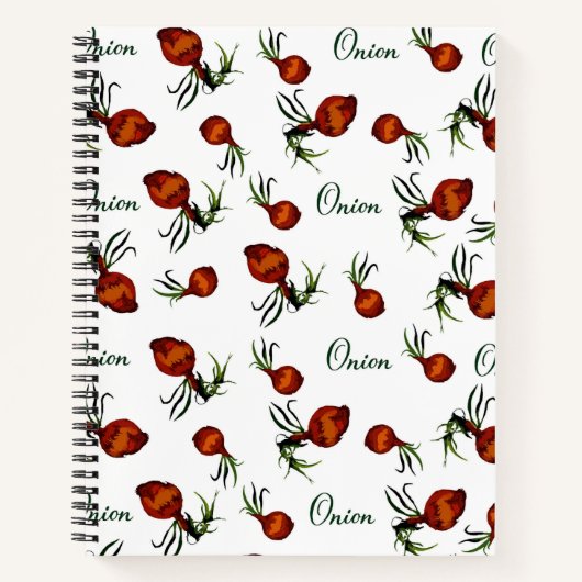 Whimsical Onion Pattern Notebook Notizblock (Vorderseite)