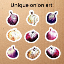 Whimsical Onions HandGezeichnet Wasserfarbengewäch