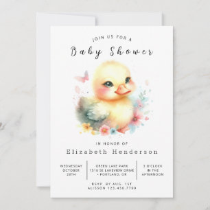 Whimsical Online Duck Baby Duck Einladung