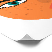 Whimsical Orange Art Poster (Ecke)