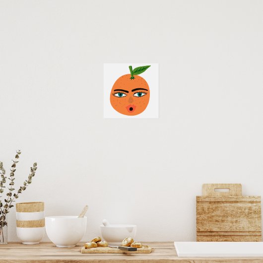 Whimsical Orange Art Poster (Küche)