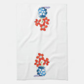 Whimsical Orange Blume in Blue Vase Geschirrtuch (Vertikal)