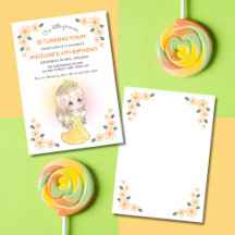 Whimsical Orange Dress Princess Floral Geburtstag