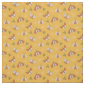 Whimsical Orange Ecru Moths Stoff (Muster)