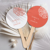 Whimsical Orange Red Blüh Fächer