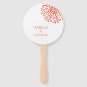 Whimsical Orange Red Blüh Fächer (Vorderseite)