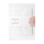 Whimsical Orange Red Blüh Wedding Einladungsbanderole (Vorderseite Beispiel)