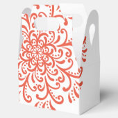 Whimsical Orange Red Blüh Wedding Geschenkschachtel (Geöffnet)