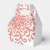 Whimsical Orange Red Blüh Wedding Geschenkschachtel (Vorderseite)