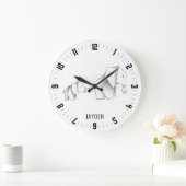 Whimsical Origami Elephants Kinderzimmer Große Wanduhr (Zuhause)